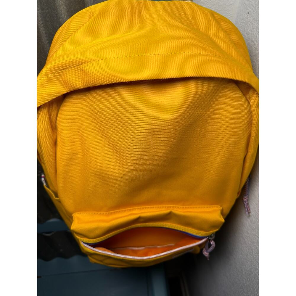 American Tourister UpBeat Backpack Yellow Canvas School Commute Bag Retro Travel - Picture 2 of 11